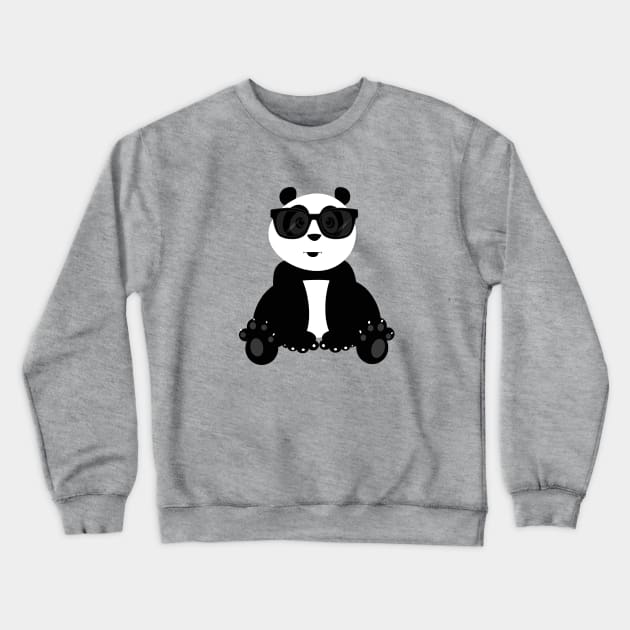 Cool Panda Crewneck Sweatshirt by adamzworld